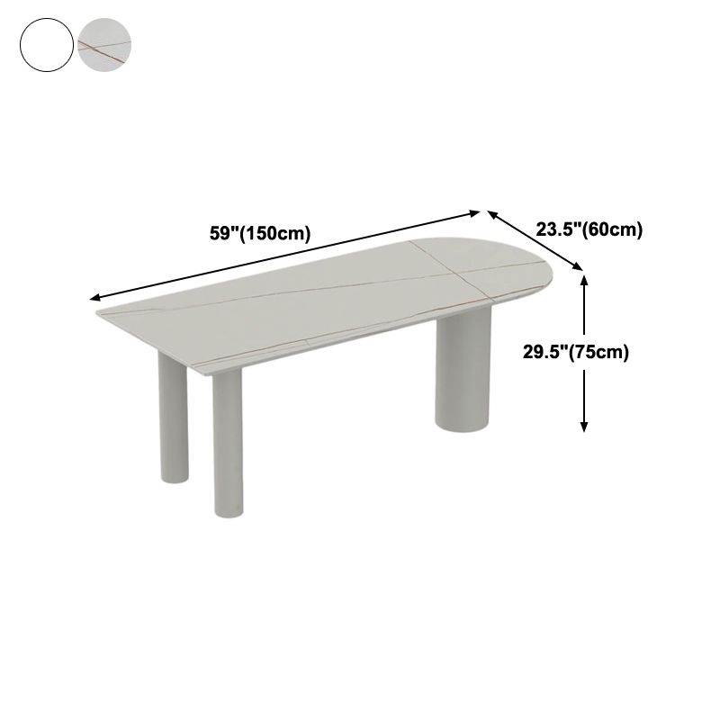 White Dining Table Contemporary Style Dinette Table for Home Kitchen