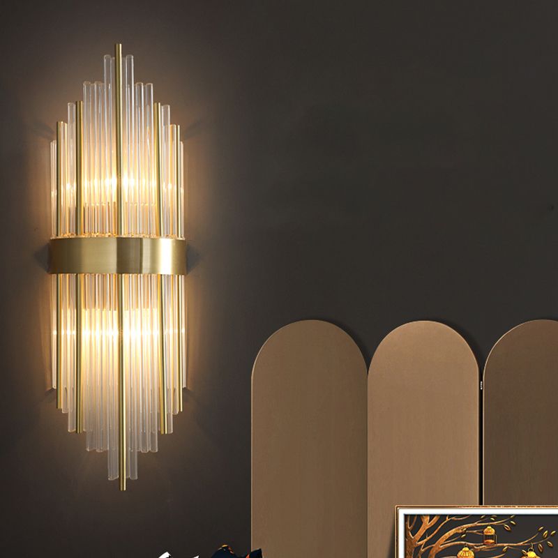 1/2 Heads Postmodern Wall Sconce Crystal Sconce Light Fixture for Living Room Bedroom