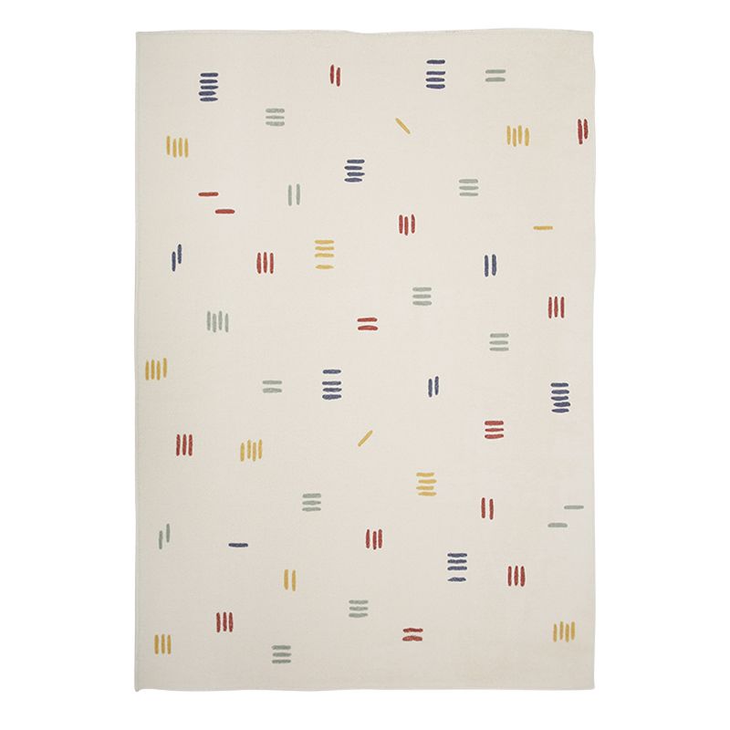 Polyster Rug Non-Slip Backing Adults Indoor Rug Rectangle Contemporary Carpet Stripe Print