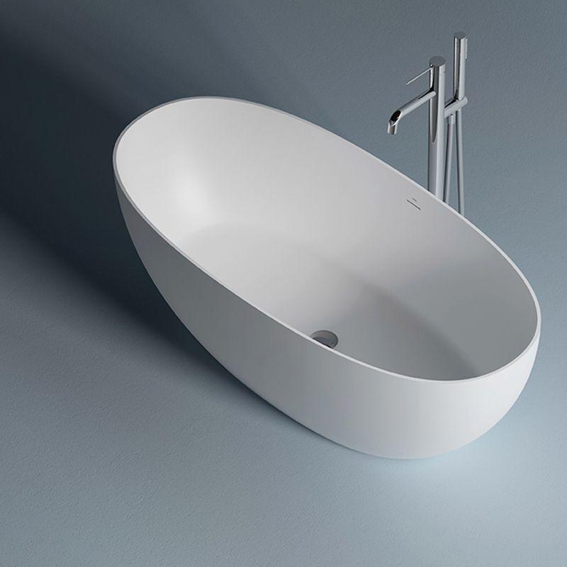 Stone Soaking Bathtub Antique Finish Modern Back to Wall Bath Tub