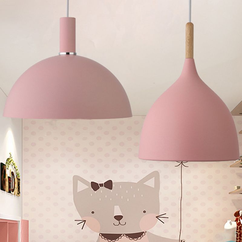Dome Metal Hanging Light Nordic Minimalist Style 1 Light Hanging Lamp for Living Room