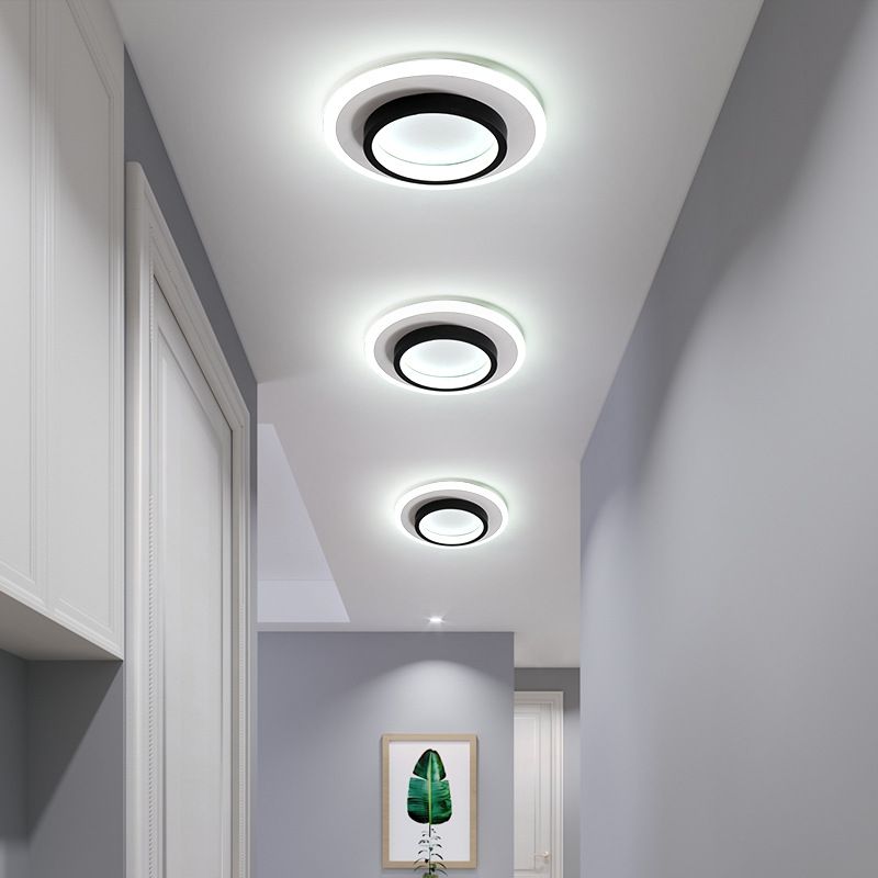 Simplicity Geometrical Flush Ceiling Light Fixture Acrylic LED Aisle Flush Mount Fixture