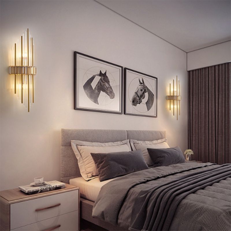 Lámpara de pared de pared de pared de cobre de 2 bombas