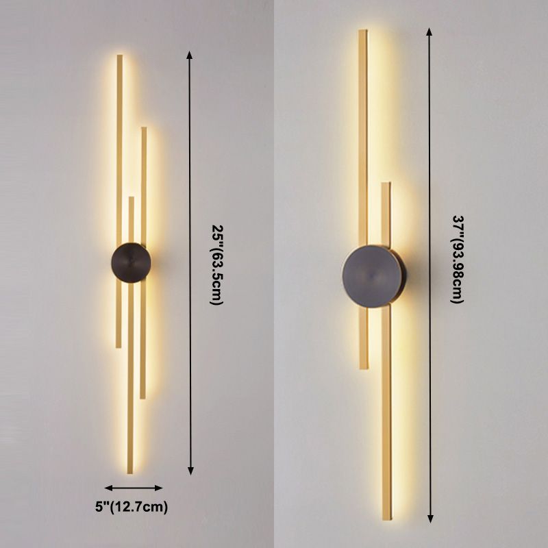 Moderne geometrische Wandleuchte mit mehrköpfiger Wohnzimmerwandhalterung mit Metallschatten