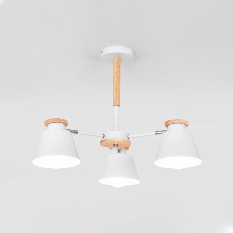 Accesorios de iluminación de lámparas de madera modernos Luz de suspensión de beige múltiple para sala de estar