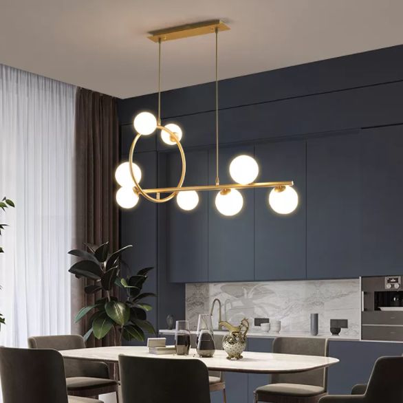 Círculo Dinning Room Illumino de la isla Vidrio Glass Minimal Pends Lighting Fexecture