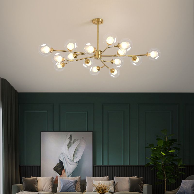 Luz de múltiples luces colgantes de vidrio lámparas de colgante de estilo moderno
