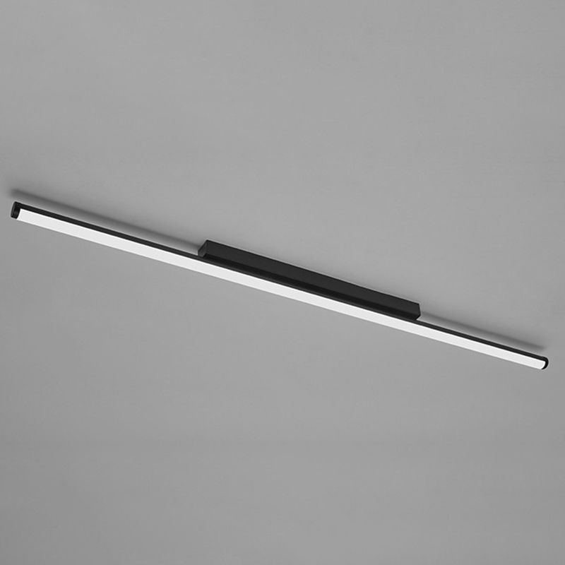 Acrylic Black LED Ceiling Light in Modern Minimalist Style Aluminium Linear Flush Mount