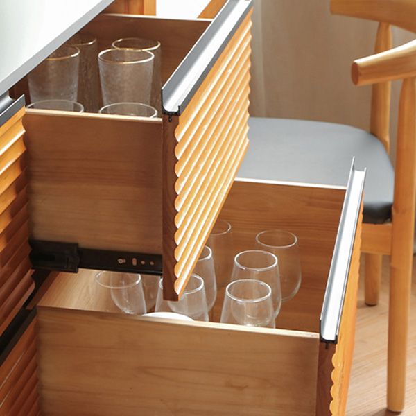 Modern Prep Table with Storage Cabinet Dining Room Island Table