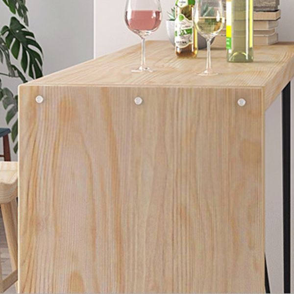 Industrial Rectangular Pub Table Set 1/5 Pieces Wooden Counter Table with Backless Stools