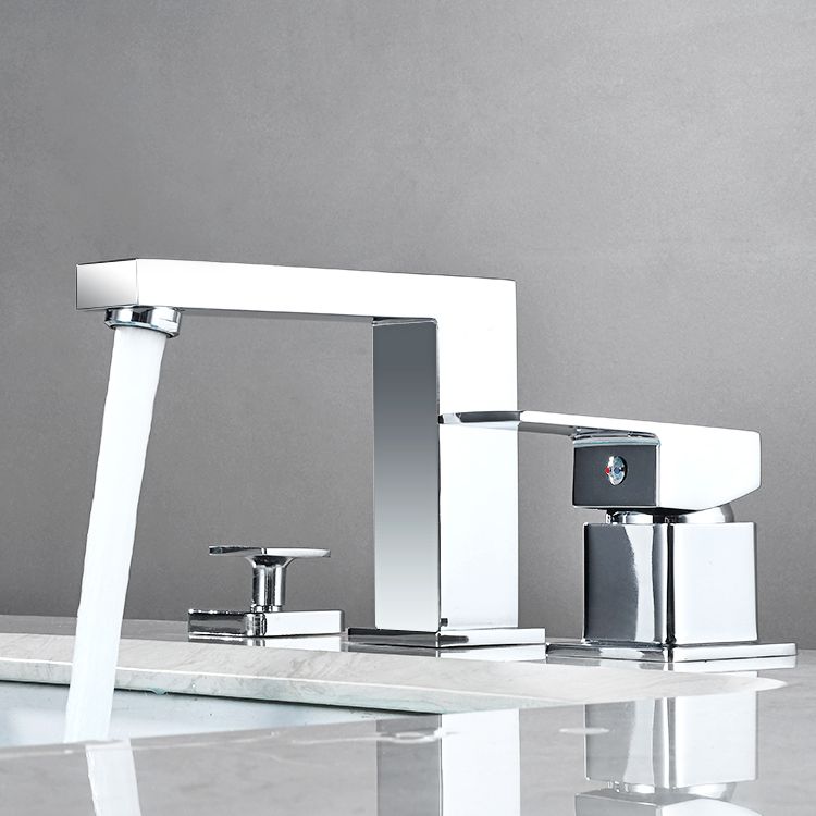 Contemporary Bath Faucet Trim Deck Mounted Low Arc Bathroom Faucet