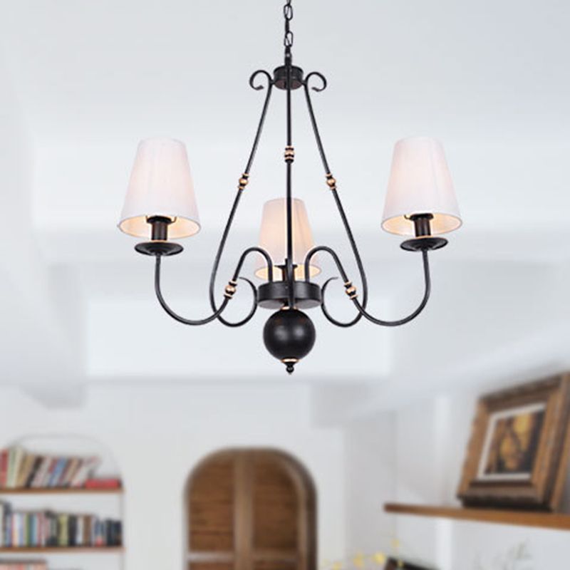 Braccio vorticoso soggiorno soffitto lampadario in tessuto classico 3/4/6 luci appiccicogene