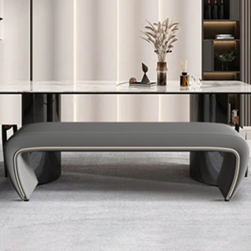 Modern Rectangle Entryway Bench Solid Wood Seating Bench with Upholstered