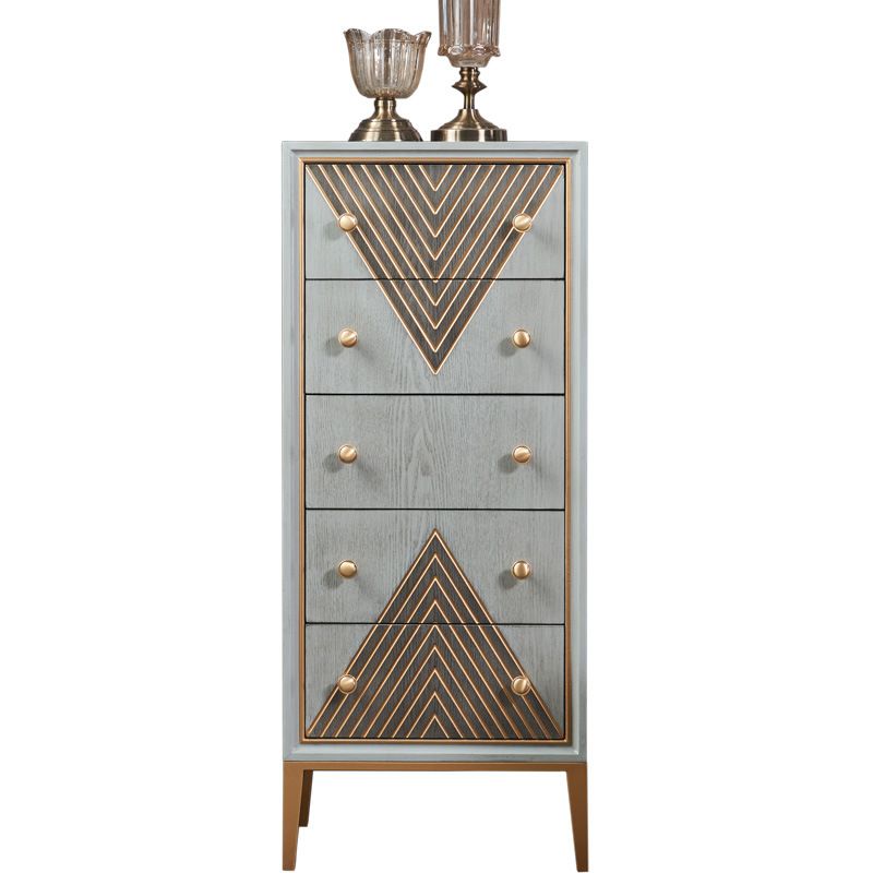Classic Glam Lingerie Chest Vertical Wood Storage Chest for Bedroom