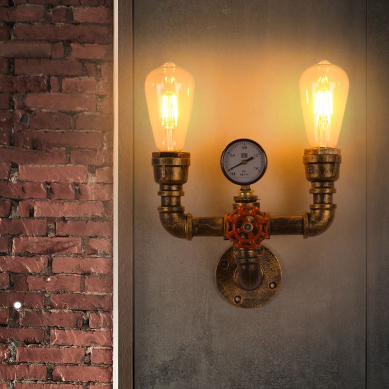 Industrielle Leitungsschatten-Wandmontage licht schmiedeeiseisernder Wandleuchte für Bar