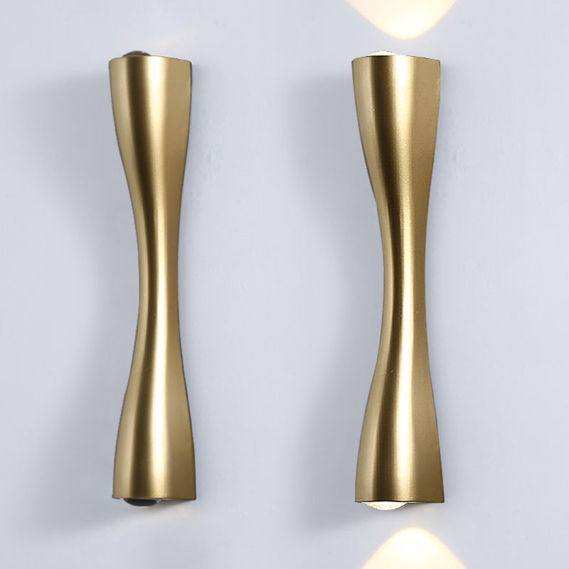 Moderni tubi in stile minimalista lampada montata a parete 2 luci illuminazione montata a parete con tonalità in alluminio