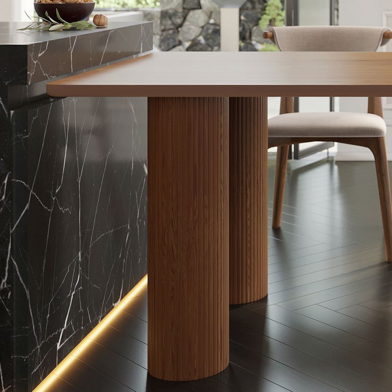 Massivholz moderne Freiform Esstisch Holz Tisch für Esszimmer