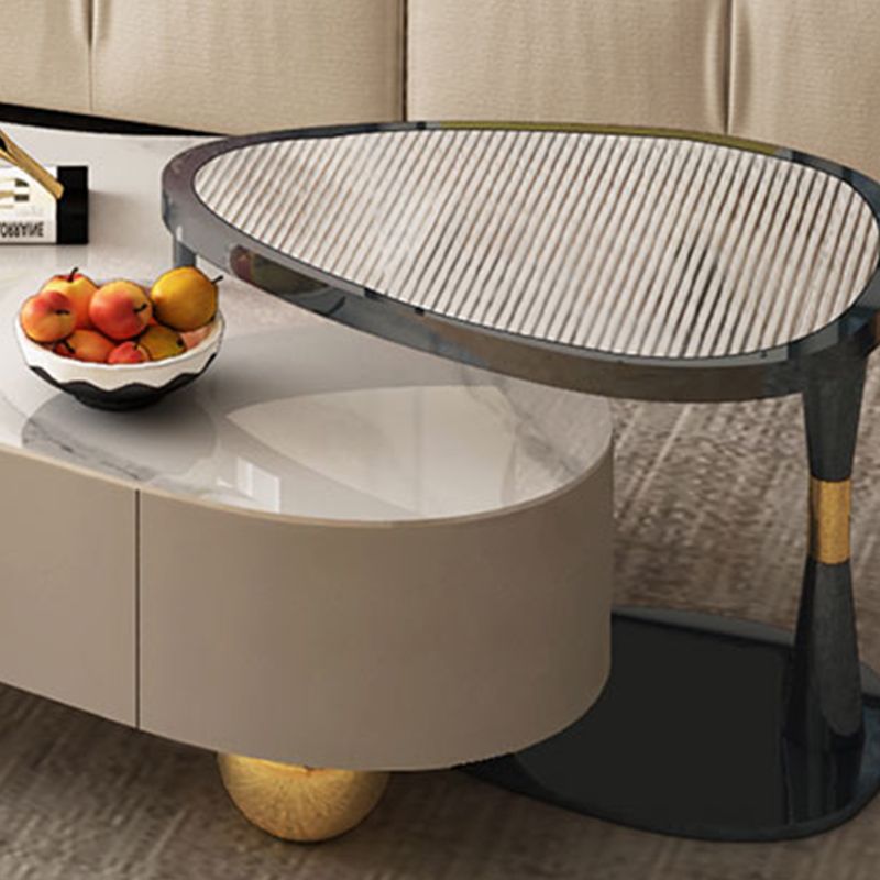Contemporary  Coffee Table Slate Free Form Coffee Cocktail Table