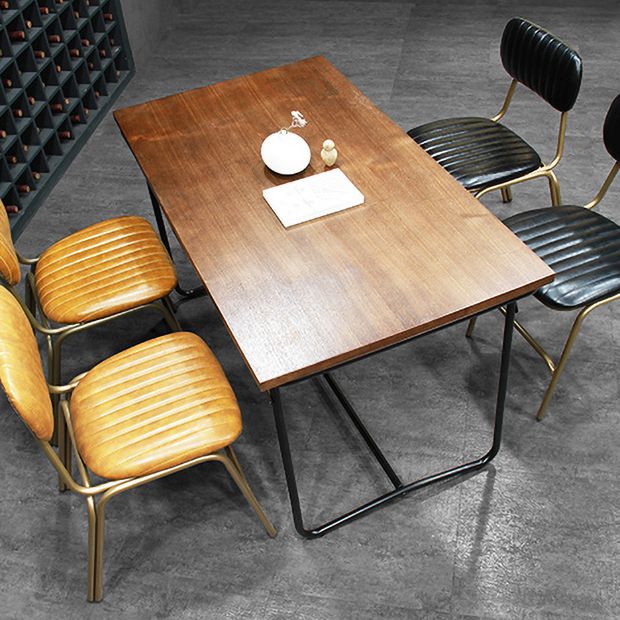 Chaises latérales de salle à manger en cuir de Style industriel, chaise latérale de salle à manger à dossier ouvert pour la maison