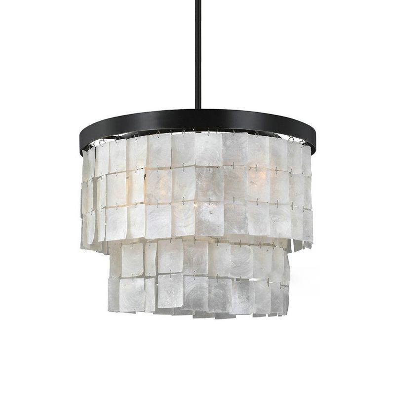 Lampada lampadario cilindri Shell Nordic 5 Luci Bianco Bianco Assorbimento Luce per soggiorno