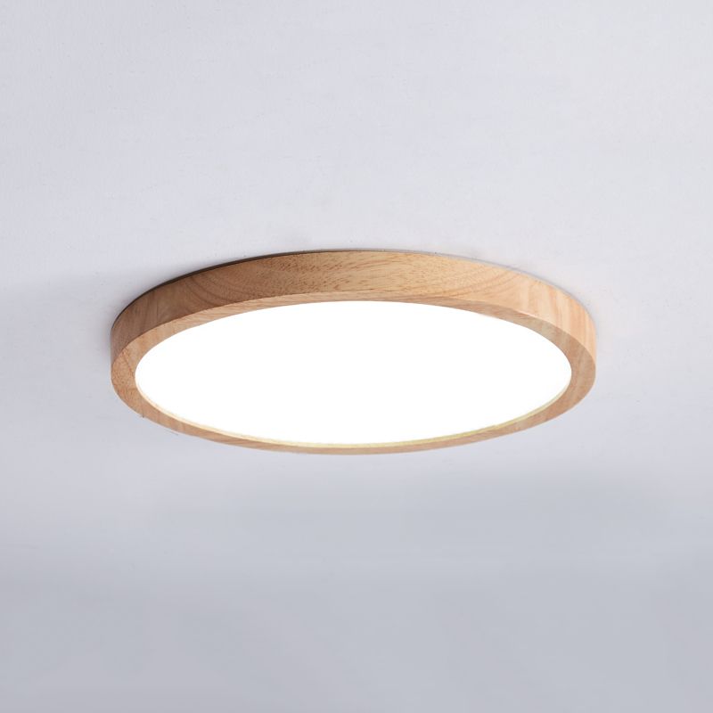 Modern Wood Flush Mount Ceiling Fixture Room Light Indoor Bedroom Light