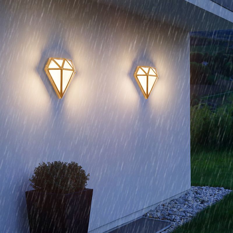 Zeitgenössischer Stil Wandleuchte Gold Diamant Form Wandleuchte für Schlafzimmer