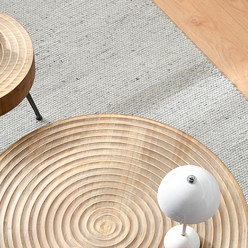 Iron 4 Legs Cocktail Table Scandinavian Round Wooden Coffee Table for Home