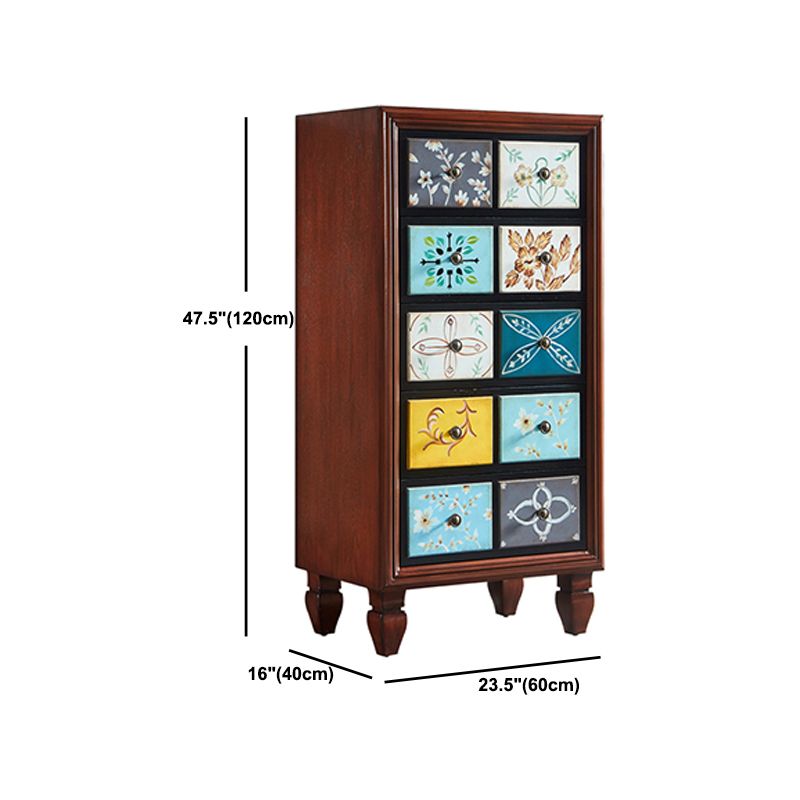 Mid-Century Modern Wood Cabinet Knobs Side Cabinet with Drawer