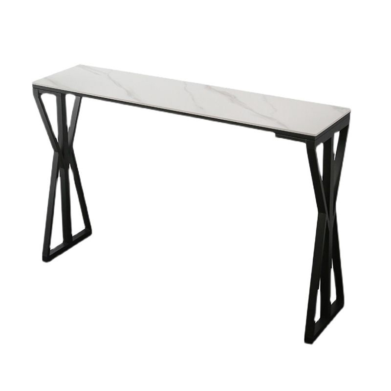 Modern 1/3/5 Pieces Bar Table Set Rectangle Stone Counter Table with Stools for Balcony