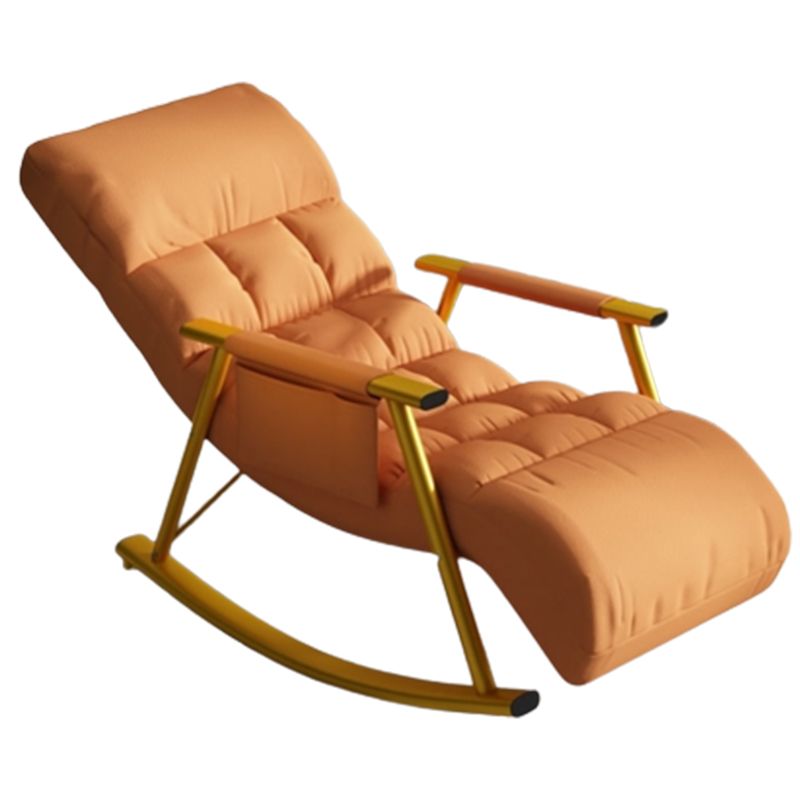 Modern Rocking Chair Metal Frame Spindle Rocker Chair with Cushions