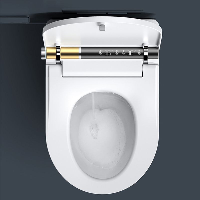 Elongated Wall Mounted Bidet Smart Bidet with Heated Seat and Warm Air Dryer