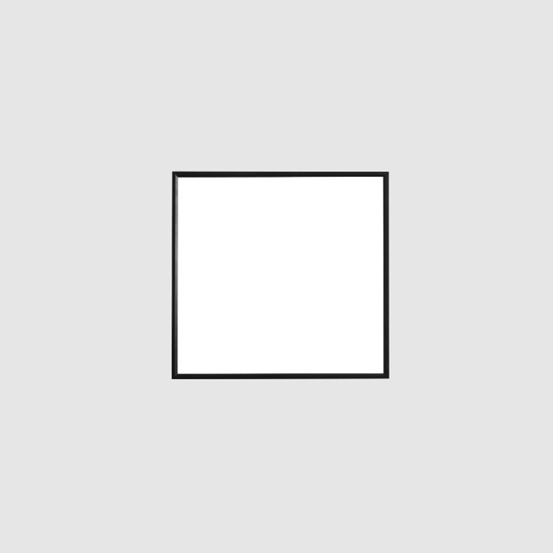 Plafonnier LED carré moderne à 1 lumière en aluminium pour bureau