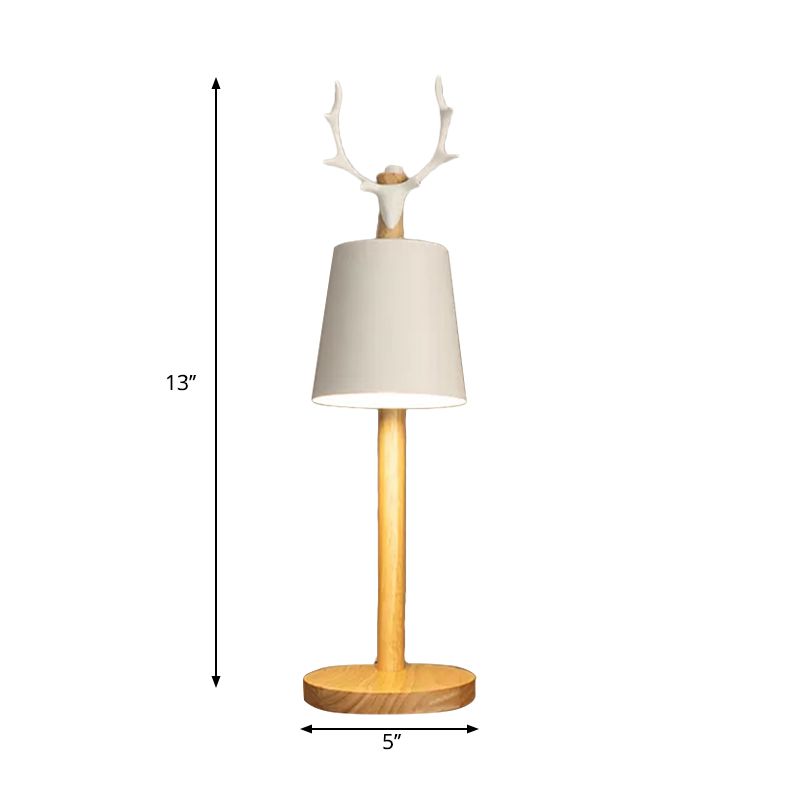 Luz de escritorio de madera rotativa con sala de estar de deco animal 1 lámpara de mesa de estilo nórdico ligero en beige