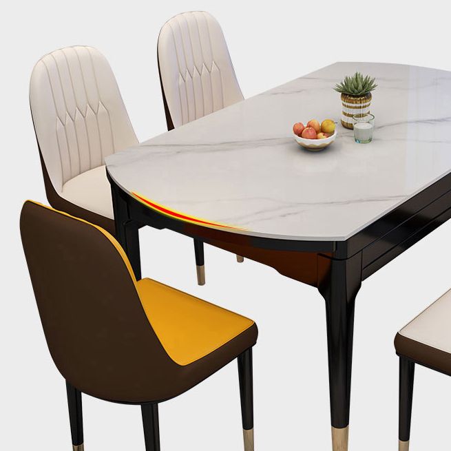 Hedendaagse gesinterde stenen standaardtafel drop-blad ronde eettafel voor keuken