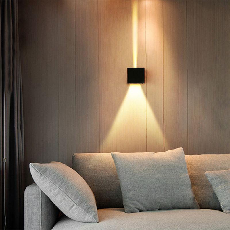 Zeitgenössische einfache Wandleuchte LED Black Wall-Washer Light für Wohnzimmer