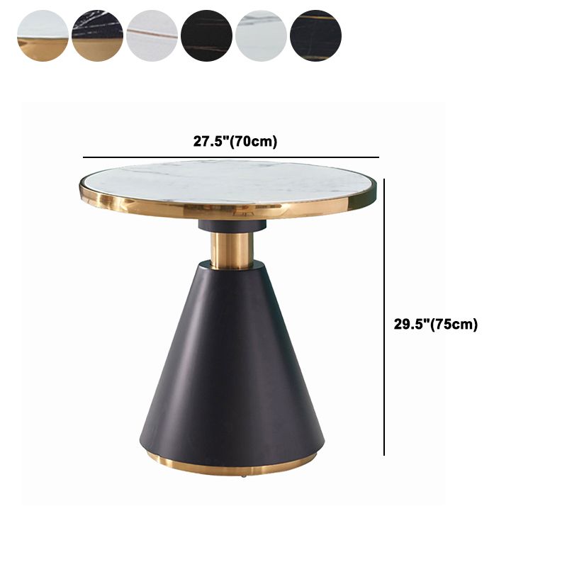 Metal Traditional Luxury Round Table Pedestal Dining Table for Dining Room