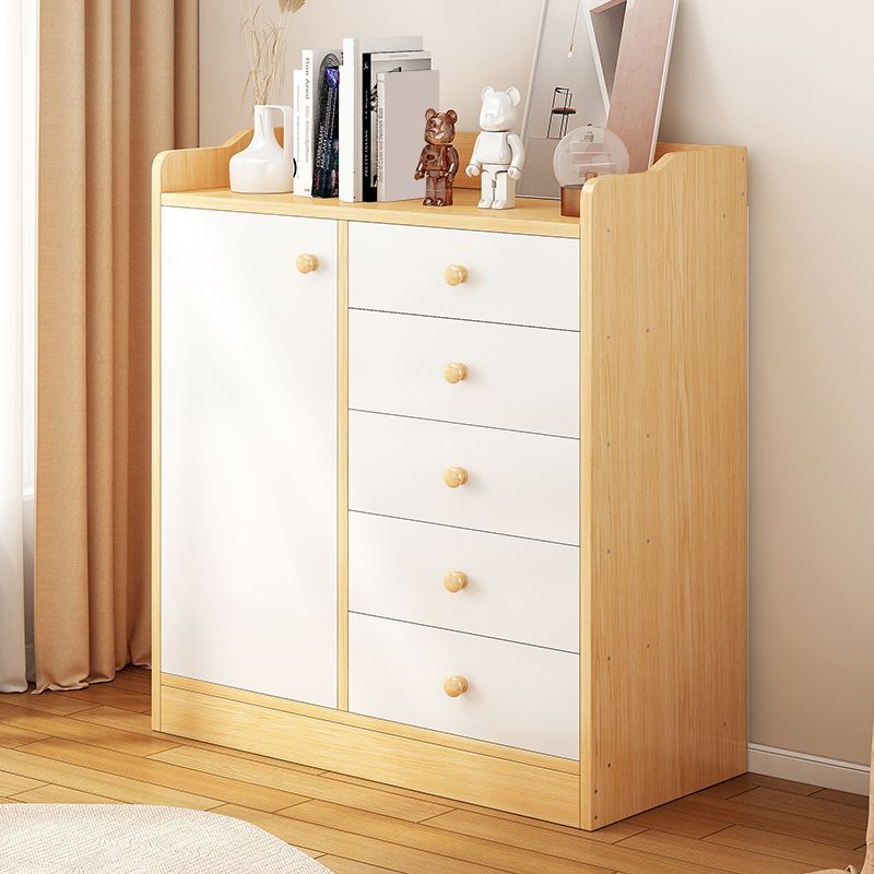 Contemporary Manufactured Wood Accent Cabinet Rectangle Storage Cabinet with Drawer