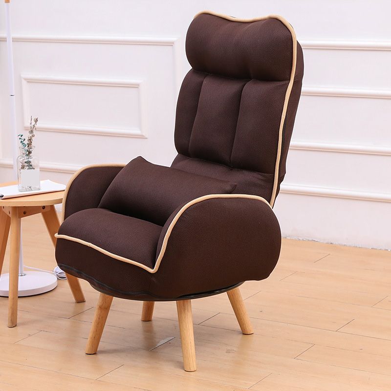 29.13"W Accent Chair Polyester Twill Lounge Chair with Basic Four Legs and Pillow Back