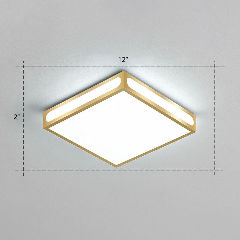 Gold Geprüft LED Flushmount Lighting Einfachheit Acryl-Deckenbündige Licht für Wohnzimmer