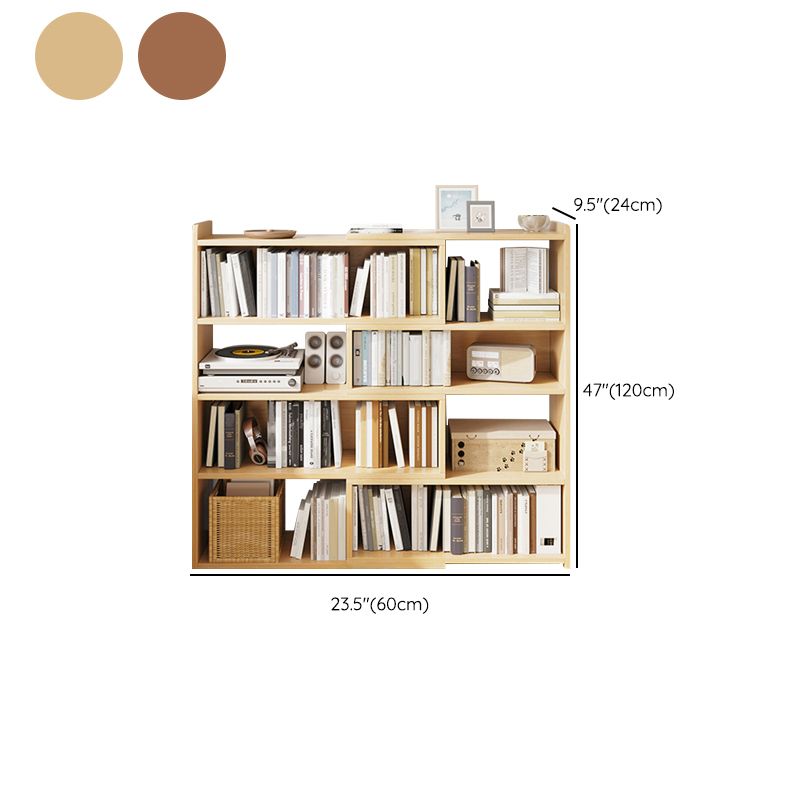 Engineered Wood Modern Bookcase Standard Open Back Bookshelf