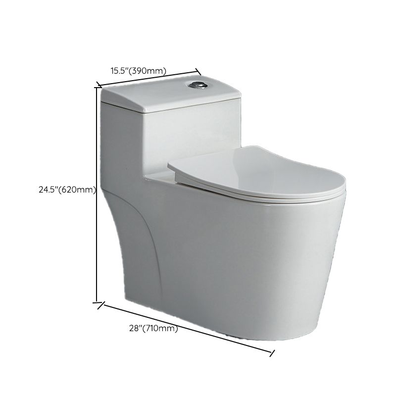 Modern 1-Piece Flush Toilet Floor Mount Urine Toilet for Washroom