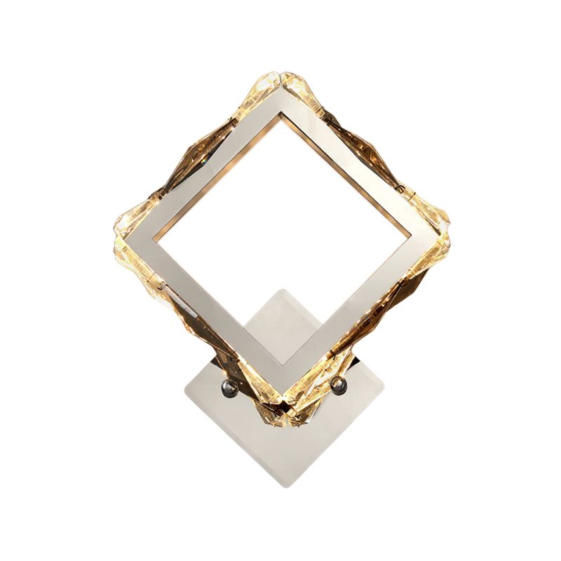 Modern Style Wall Mount Lamp LED with Crystal Shade for Bedroom