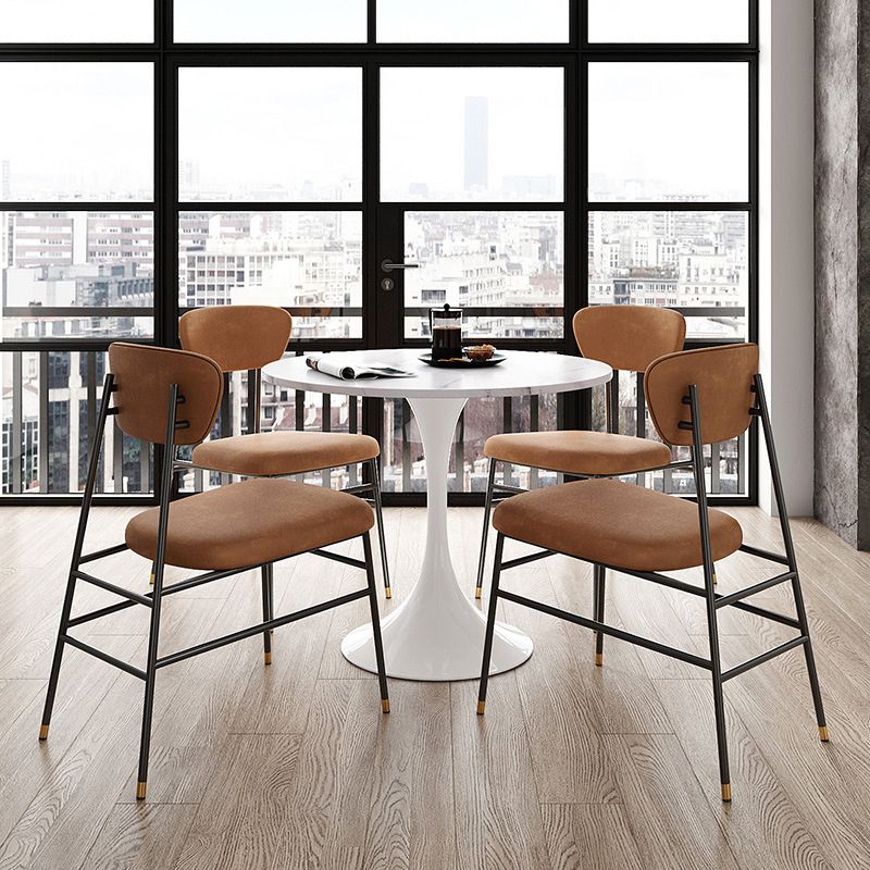 Modern 1/2/3/4/5 Pieces Dining Set Round Stone Dining Table for Kitchen