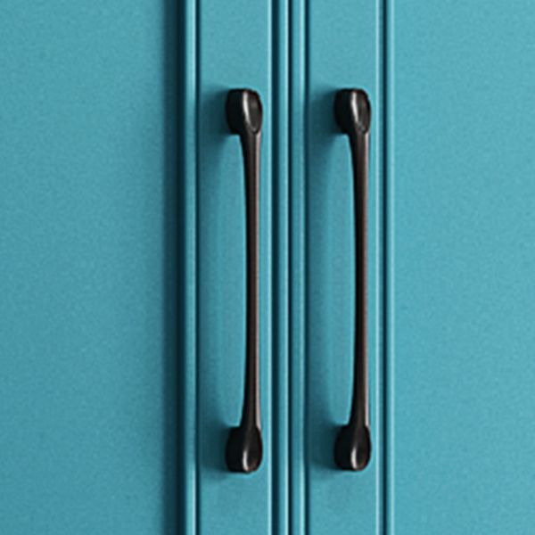 Manufactured Wood Blue Storage Cabinet Coastal Cabinet with Hinged Door