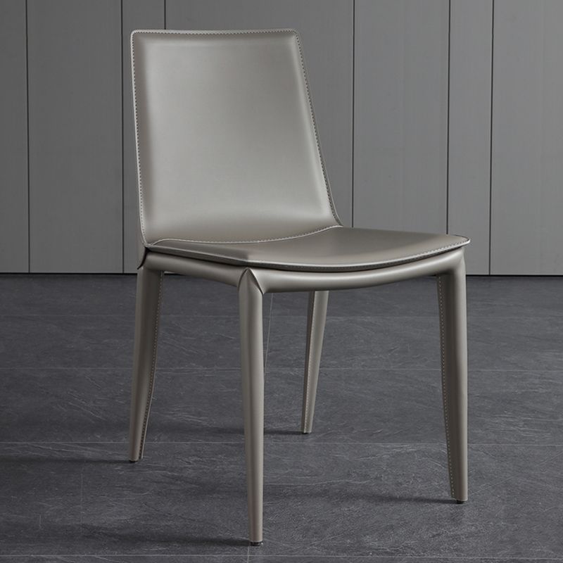 Modern Armless Dining Chairs Low Back Upholstered Side Chair