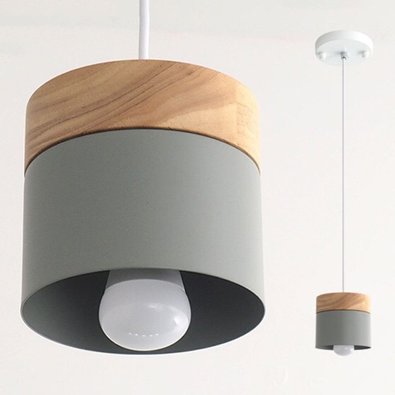 Accesorio de iluminación de cilindro de 1 luces kit de luz colgante nórdico moderno para pasillo