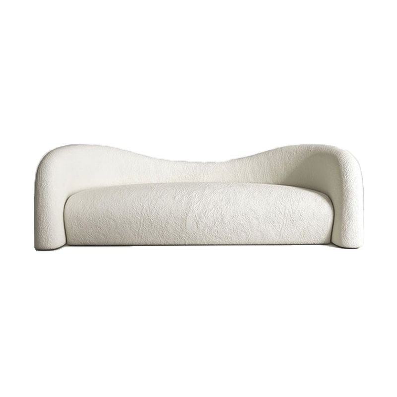 Contemporary Curved Sofa Sloped Arm Sofa with Tight Back for Living Room