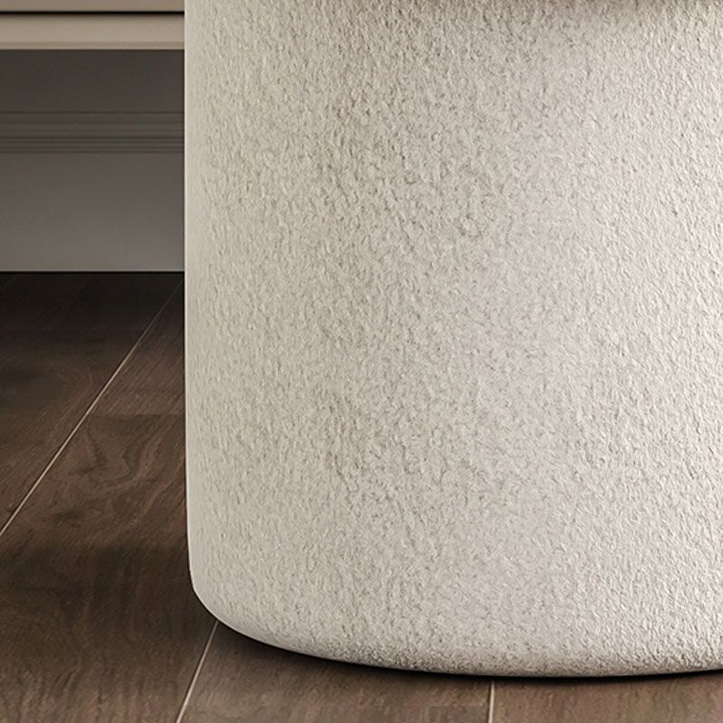 Plain Pouf Mushroom Shaped Sherpa Fade Resistant Upholstered Pouf Ottoman