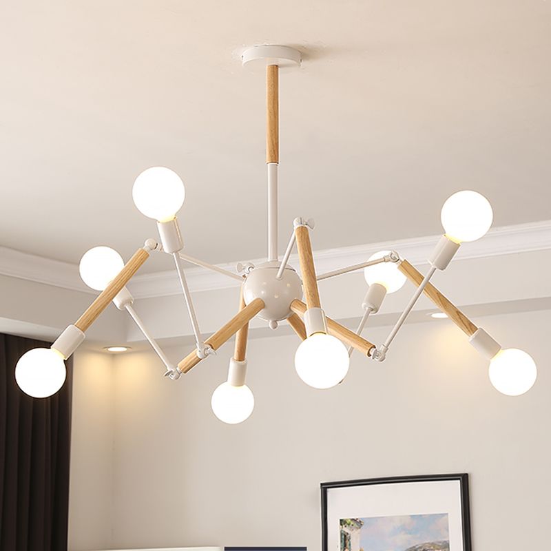 Spider Chandelier Light Fixtures Modern Multi-Head Hanging Pendant Lamps for Living Room