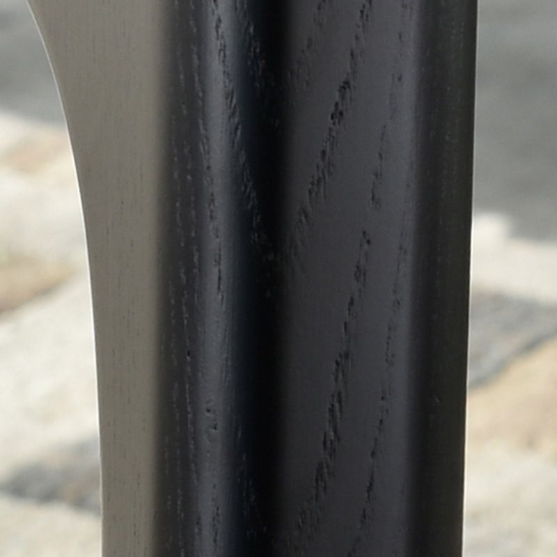 Open Back Side Chair Industrial Black Armless Dining Chairs for Home